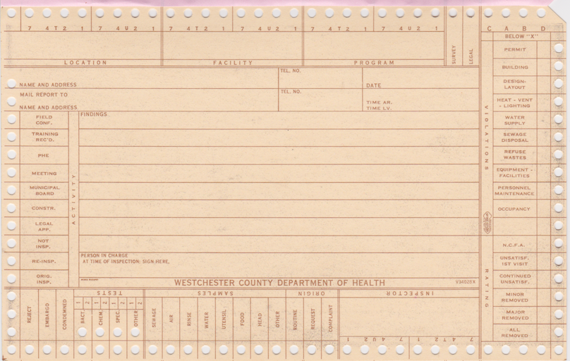 Keysort Card (Back)