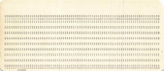 A blank punch card